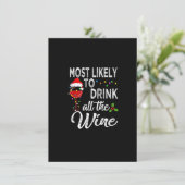 Christmas Wine Drinking, Most Likely To Drink All  招待状 (スタンド正面)