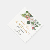 Christmas Winter Bridal Shower スタンダードカクテルナプキン (角)