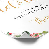 Christmas Winter Bridal Shower Advice Card ポスター (角)