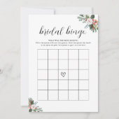 Christmas Winter Bridal Shower Bingo Game Card 招待状 (正面)