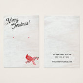Christmas Winter Cardinal Earring Jewelry Display (正面&裏面)