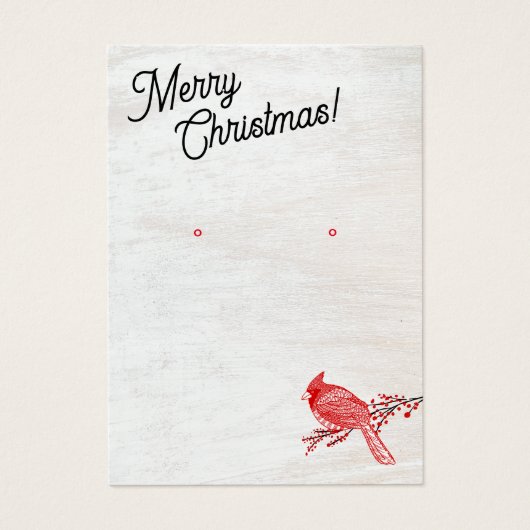 Christmas Winter Cardinal Earring Jewelry Display (正面)