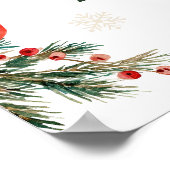  Christmas Winter Clothesline Santa Baby Shower ポスター (角)