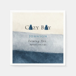  christmas winter cozy boy turning two スタンダードカクテルナプキン