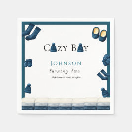  christmas winter cozy boy turning two スタンダードカクテルナプキン