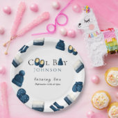  christmas winter cozy boy turning two ペーパープレート (パーティー)