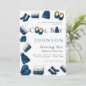  christmas winter cozy boy turning two 招待状 (スタンド正面)