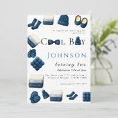  christmas winter cozy boy turning two 招待状 (スタンド正面)