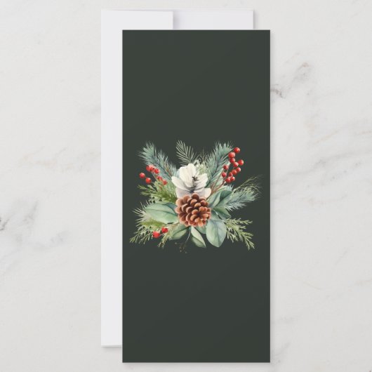 Christmas Winter Floral Elegant Wedding Menu (裏面)