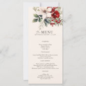 Christmas Winter Floral Elegant Wedding Menu (正面)
