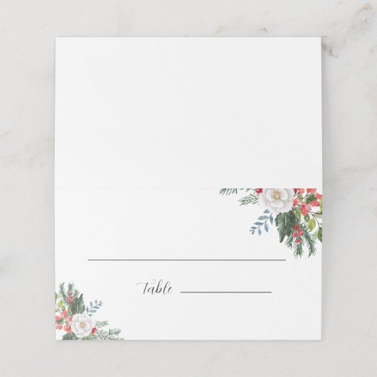 Christmas Winter Guest Name プレイスカード (外部開封)