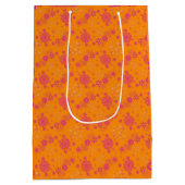 Christmas Winter Hanukkah Snowflake design  ミディアムペーパーバッグ (裏面)