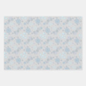 Christmas Winter Hanukkah Snowflake design ラッピングペーパーシート (正面3)