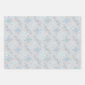 Christmas Winter Hanukkah Snowflake design ラッピングペーパーシート (正面2)
