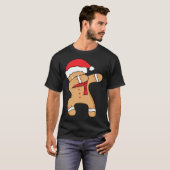 Christmas winter holiday dance dabbing gingerbread tシャツ (正面フル)