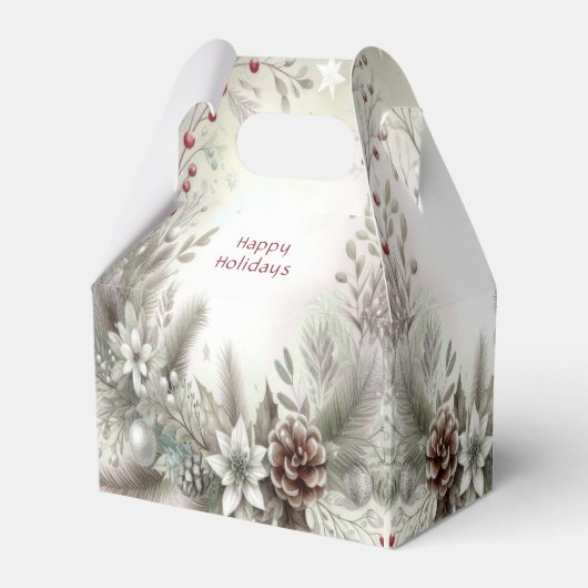 Christmas Winter Holiday Gift Box フェイバーボックス (正面サイド)