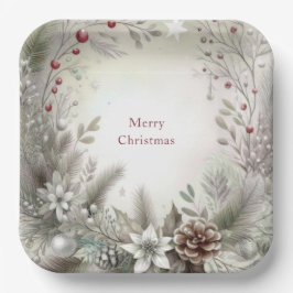 Christmas Winter Holiday Paper Plate ペーパープレート