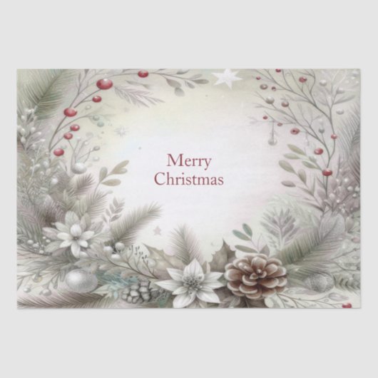 Christmas Winter Holiday Tissue Paper 薄葉紙 (正面)