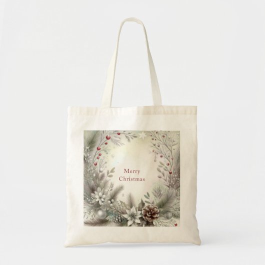 Christmas Winter Holiday Tote Bag トートバッグ (正面)