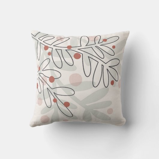 Christmas winter holidays mistletoe  クッション (裏面)