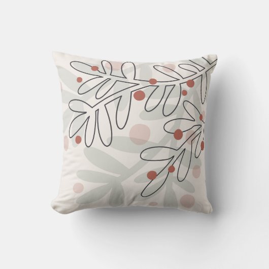 Christmas winter holidays mistletoe クッション (正面)