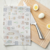 Christmas Winter House Tea Towel キッチンタオル (四つ折り)