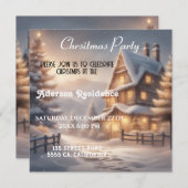 Christmas Winter Landscape  Christmas Party 招待状 (正面/裏面)