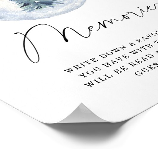 Christmas winter memories with the bride poster ポスター (角)