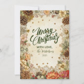 Christmas Winter Pine Elegance シーズンカード (正面)