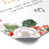 Christmas Winter Pretzel Bar Bridal Shower Sign ポスター (角)