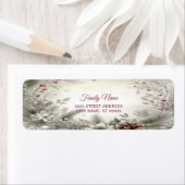 Christmas Winter Return Address Lab Lab ラベル (インサイチュ)