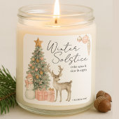 Christmas Winter Solstice Candle Label Sticker スクエアシール