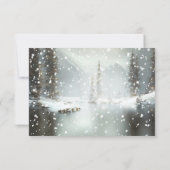 Christmas Winter Wedding RSVP Card 招待状 (裏面)