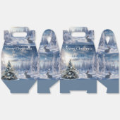 Christmas Winter Wonderland Snow Bunny  フェイバーボックス (見開き)