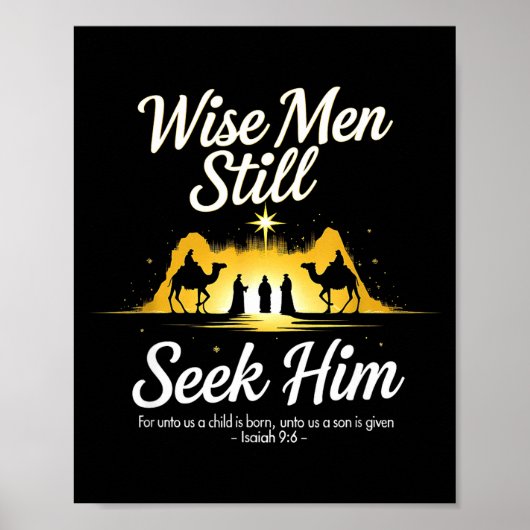 Christmas Wise Men Still Seek Him 3 Kings Religiou ポスター (正面)