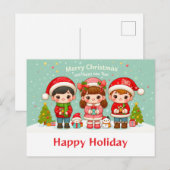 CHRISTMAS wishはがき ポストカード (正面/裏面)
