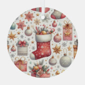 Christmas Wishes ガラスオーナメント (裏面)