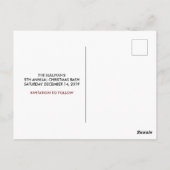 Christmas Wishes Child & Kitty Cat Save the Date ポストカード (裏面)