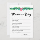 Christmas Wishes for Baby Shower Game Card  招待状 (正面)