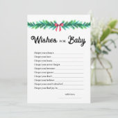 Christmas Wishes for Baby Shower Game Card  招待状 (スタンド正面)