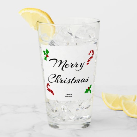 Christmas Wishes Glass Tumbler タンブラーグラス (アイス正面)