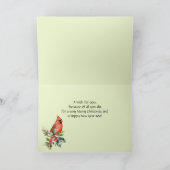 Christmas Wishes Holly Berry Cardina for Care シーズンカード (内部)