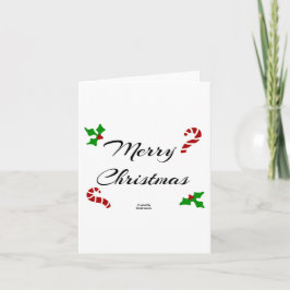 Christmas Wishes Small Greeting Card サンキューカード