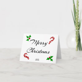 Christmas Wishes Small Greeting Card サンキューカード