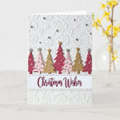 Christmas Wishes Textured Greeting Card カード (黄色い花)