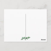 Christmas Wishes Tree Hedgehog ポストカード (裏面)