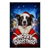 Christmas with Border Collie ポスター (正面)