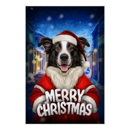 Christmas with Border Collie ポスター
