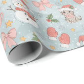 Christmas with Cats Snowmen Cookies & Milk ラッピングペーパー (ロールコーナー)