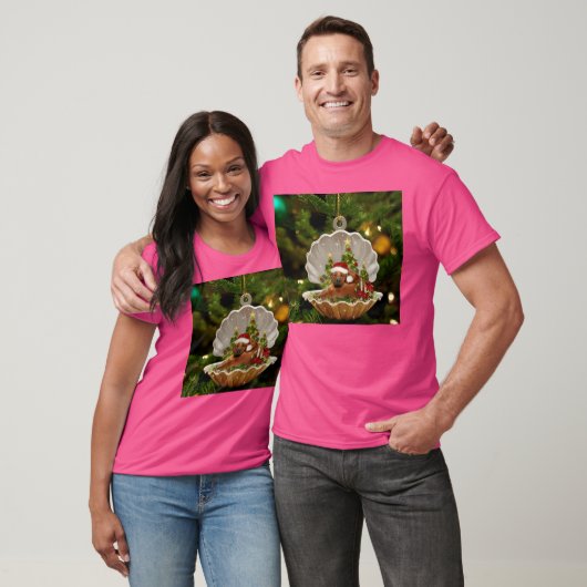 Christmas with dachshund gift tシャツ (ユニセックス)